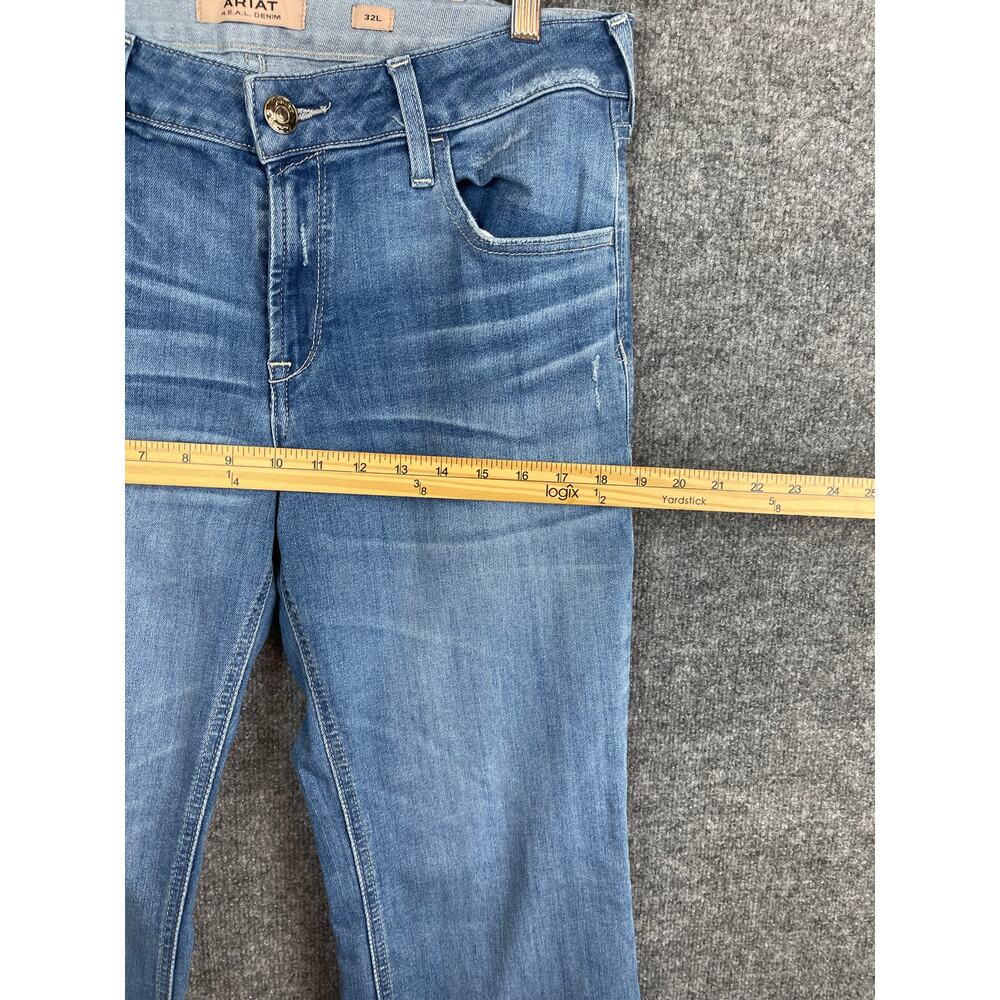 Ariat Jeans Women’s 32L Mid Rise Leila Slim Trouser Blue - Picture 12 of 13